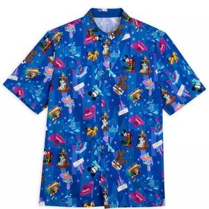 NEW! Disney Parks Woven Shirt for Men